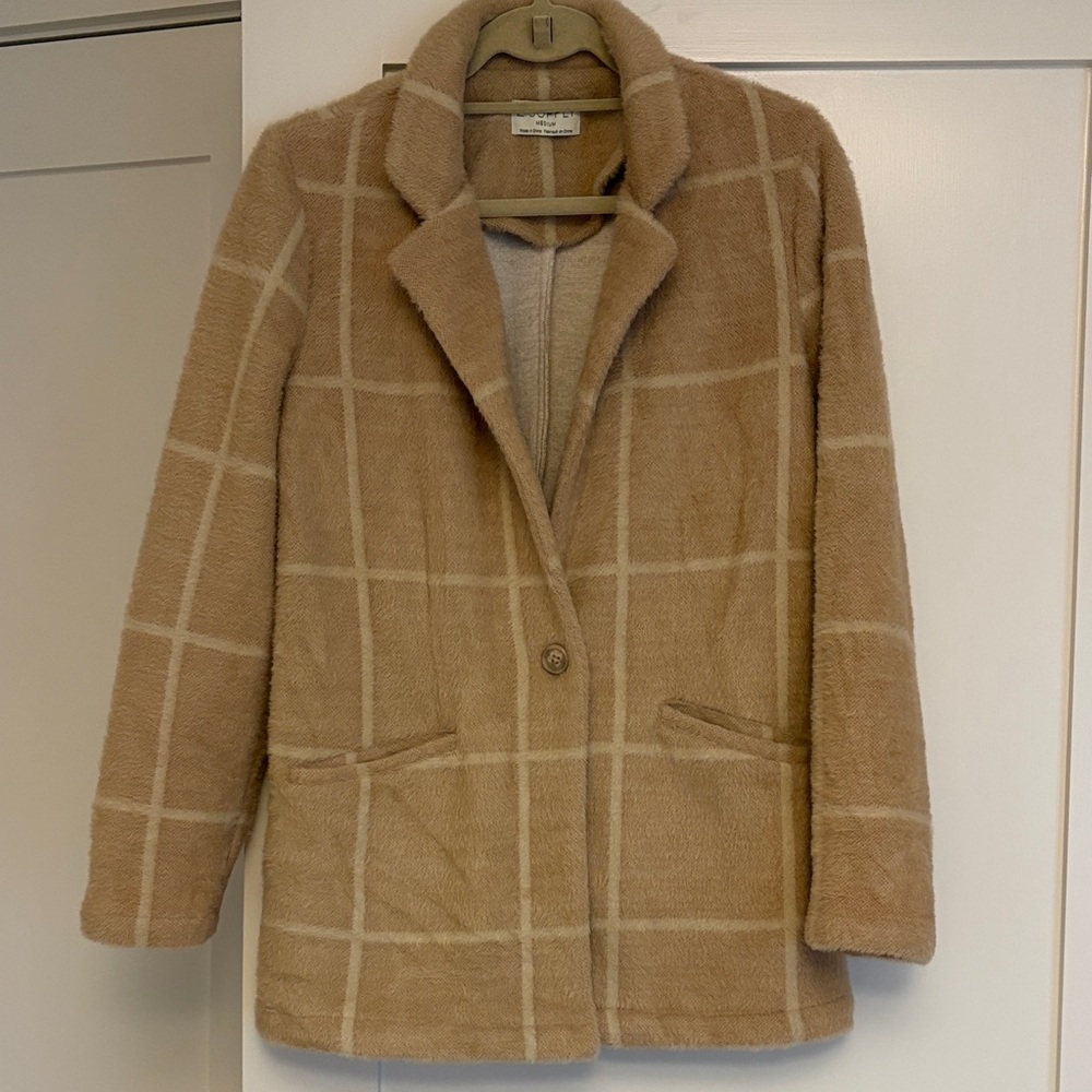 Z Supply Oversized Plaid Blazer/Jacket